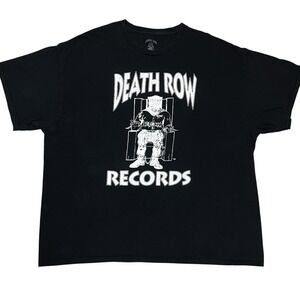 Death Row Records Logo Tshirt Unisex Black Size 2X Hip Hop Music California